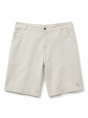 🍂 Wilson Men's Cream Performance Flat-Front Athletic Shorts